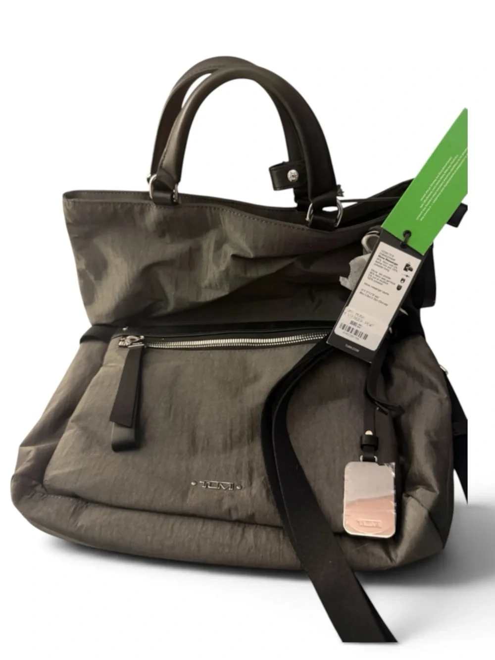 Tumi Voyageur Mona Messenger Pewter Metallic Nylon Crossbody